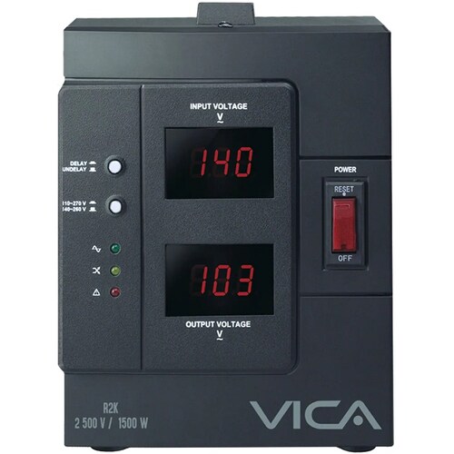 Regulador Vica R2K 2500VA 1500W 4 Contactos Linea Blanca