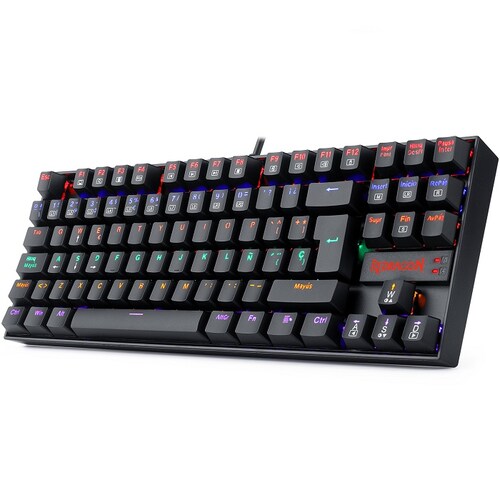 Teclado Redragon Kumara Rainbow Black K552-KR Mecanico Switch Red Gaming Español