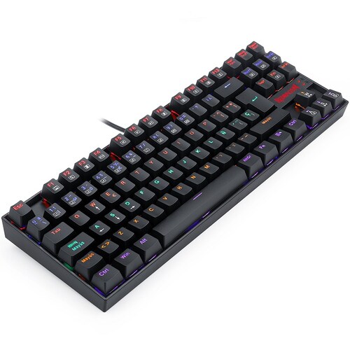 Teclado Redragon Kumara Rainbow Black K552-KR Mecanico Switch Red Gaming Español