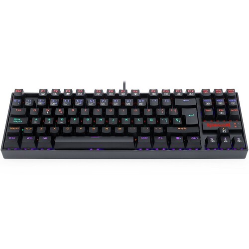 Teclado Redragon Kumara Rainbow Black K552-KR Mecanico Switch Red Gaming Español