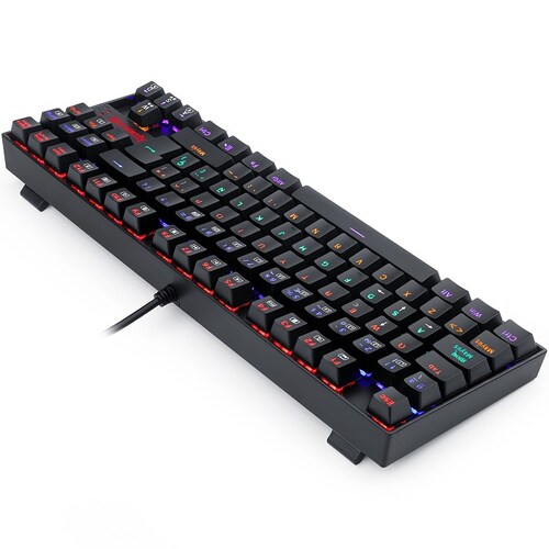 Teclado Redragon Kumara Rainbow Black K552-KR Mecanico Switch Red Gaming Español