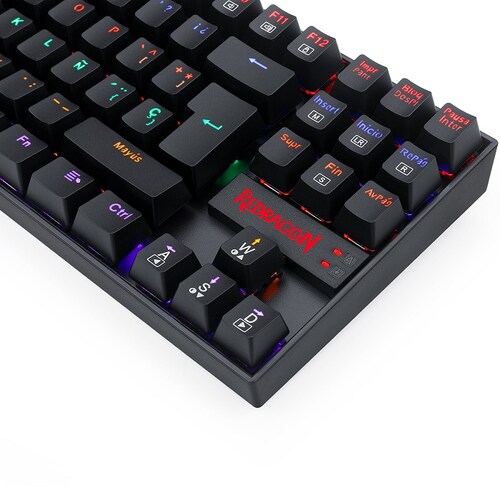 Teclado Redragon Kumara Rainbow Black K552-KR Mecanico Switch Red Gaming Español