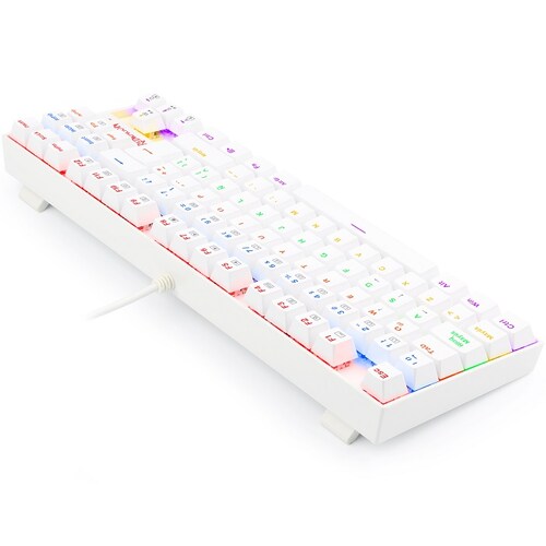 Teclado Redragon Kumara Rainbow White K552W-KR Mecanico Switch Red Gaming Español