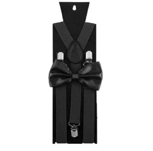 Tirantes Y Moño Unisex Negro