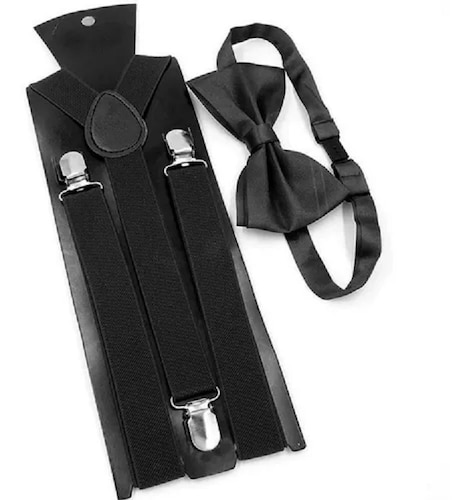 Tirantes Y Moño Unisex Negro