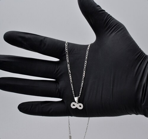 Dije Y Cadena Infinito Plata Ley 925 | Zirconias
