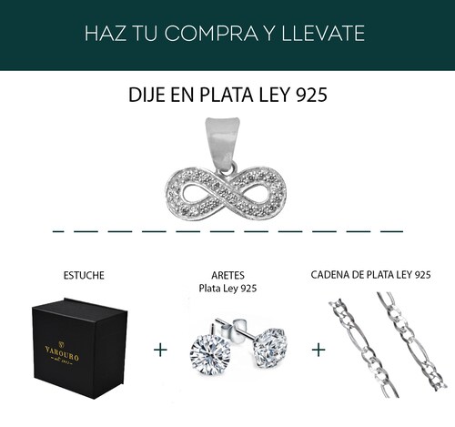 Dije Y Cadena Infinito Plata Ley 925 | Zirconias