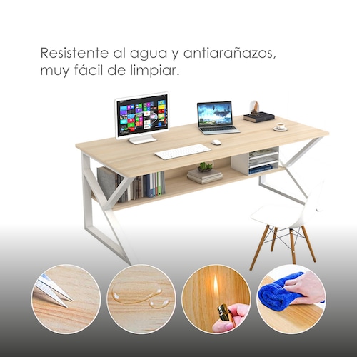 Ilios Innova Escritorio para computadora Estilo Minimalista (Maple)