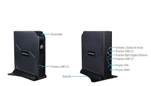 Mini Pc Sharevdi K570X Core i7-5500U 3.20 GHz 4Gb Ram 120gb Ssd. Reacondicionado Grado A 