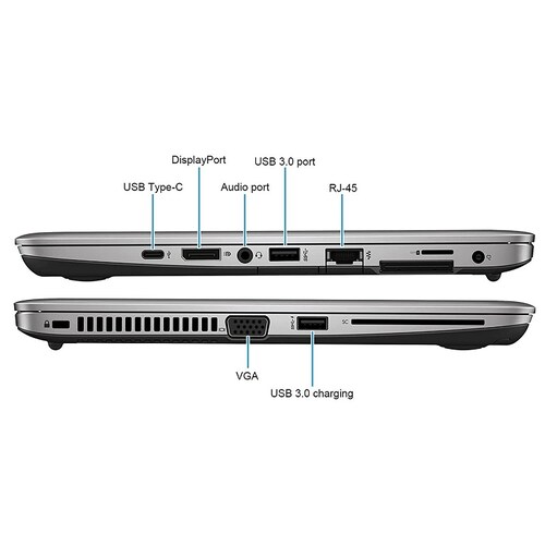 Laptop HP Elitebook 820 G3- Intel Core i5, 6ta generación- 16GB RAM-512GB Disco Solido- 12.5"- Windows 10 Pro- Equipo Clase A, Reacondicionado.	.