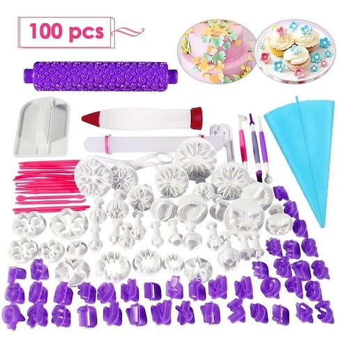 100 Cortadores Marcadores Moldes Letras Para Fondant Galleta