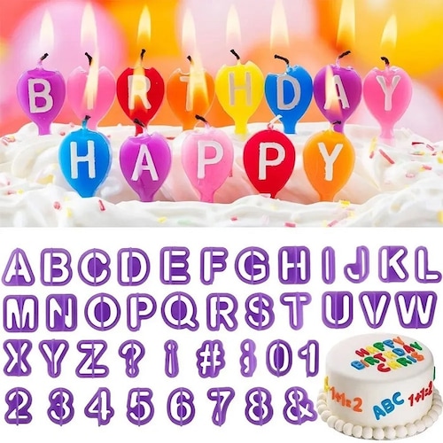 100 Cortadores Marcadores Moldes Letras Para Fondant Galleta