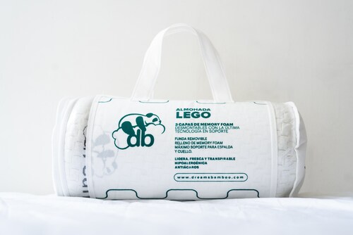 ALMOHADA LEGO CON FIBRAS DE BAMBÚ Y 3 CAPAS DE MEMORY FOAM INYECTADO LUJO