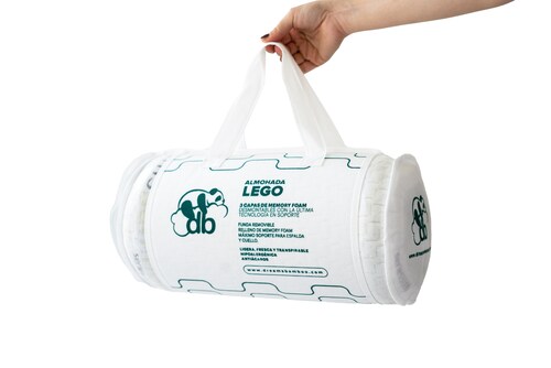 ALMOHADA LEGO CON FIBRAS DE BAMBÚ Y 3 CAPAS DE MEMORY FOAM INYECTADO LUJO