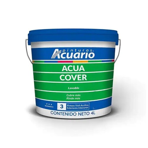 Pintura Acuario Acua Cover Galón 4lt Color Perla VA91940