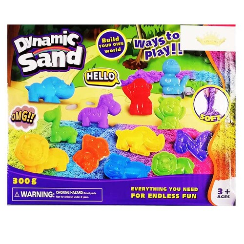 Arena Mágica Moldea Magic Sand Niños Zoo Dinosaurio 300g.