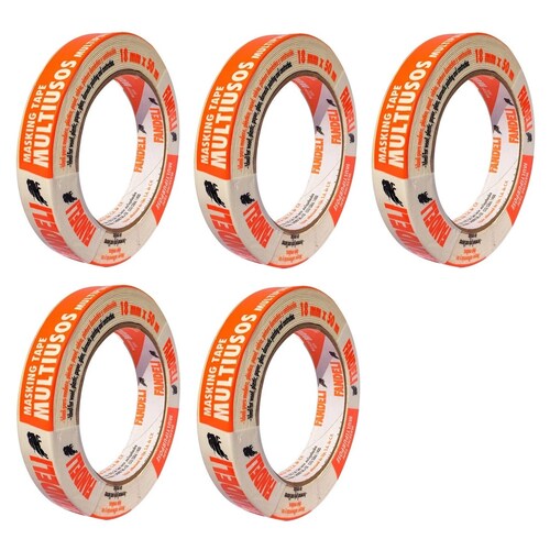 Paquete 5 Masking Tape Cintas Fandeli 18mm X 50m 72161