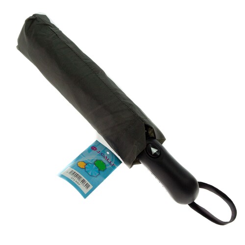 PARAGUAS SOMBRILLA  AUTOMATICO RETRACTIL DE BOLSILLO DOBLE CAPA CON PROTECCIÓN ANTI RAYOS UV -  COLOR NEGRO J CALLI