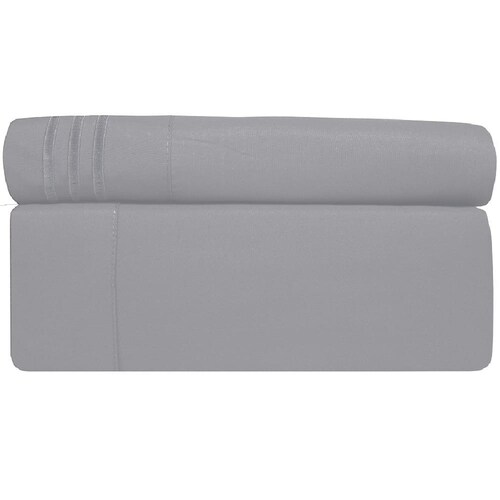 Juego de Sábanas Microfibra Luxury 1500 -King Size -Gris