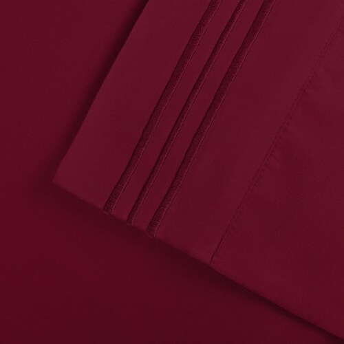 Juego de Sábanas Microfibra Luxury 1500 -Matrimonial -Tinto