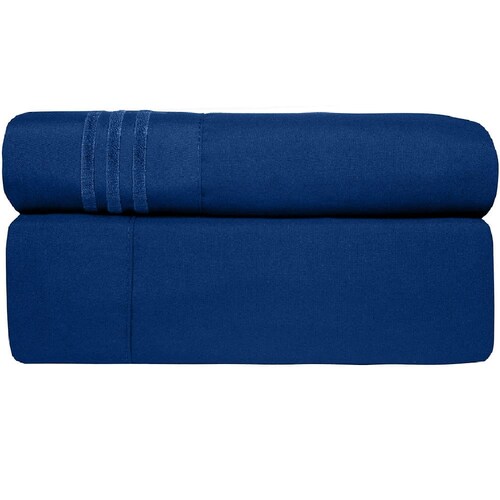 Juego de Sábanas Microfibra Luxury 1500 -King Size -Azul