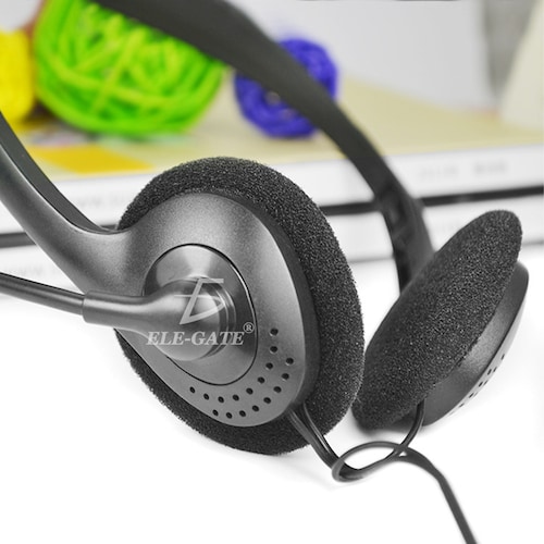 Audífonos De Diadema Con Micrófono 3.5mm Ele-Gate DM08 Color Negro