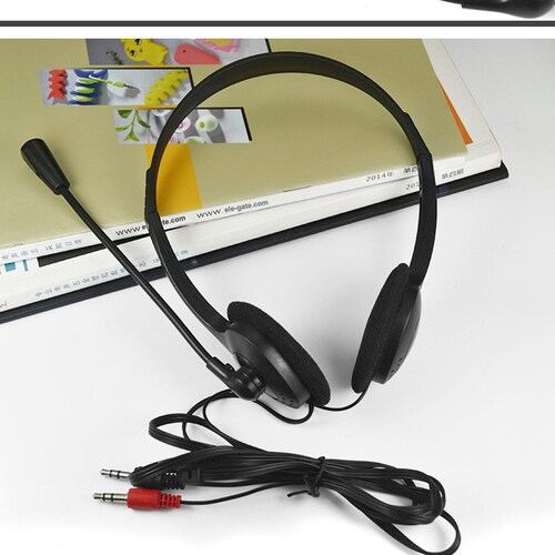 Audífonos De Diadema Con Micrófono 3.5mm Ele-Gate DM08 Color Negro