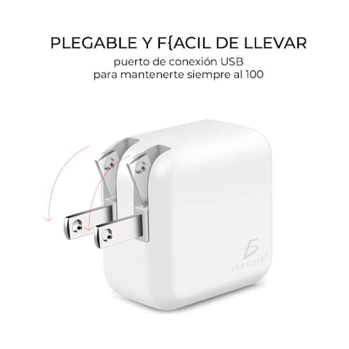 Cargador Compatible iPad 2/3/4 Con Usb 5v 2.1a 10w Ele-Gate CH28 Color Blanco