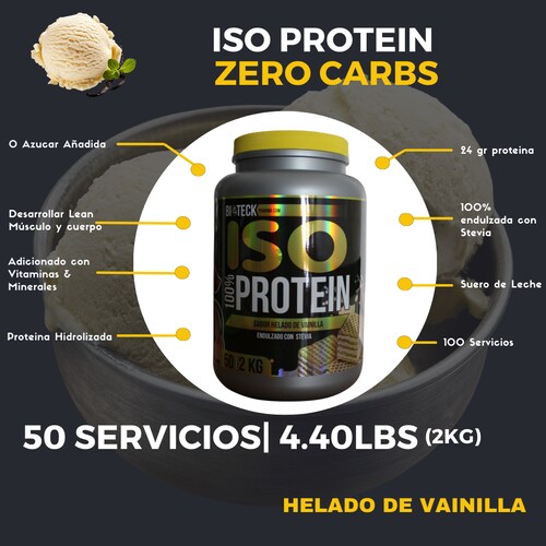 BIOTECKPHARMA | ISO protein sabor helado de vainilla 2kg