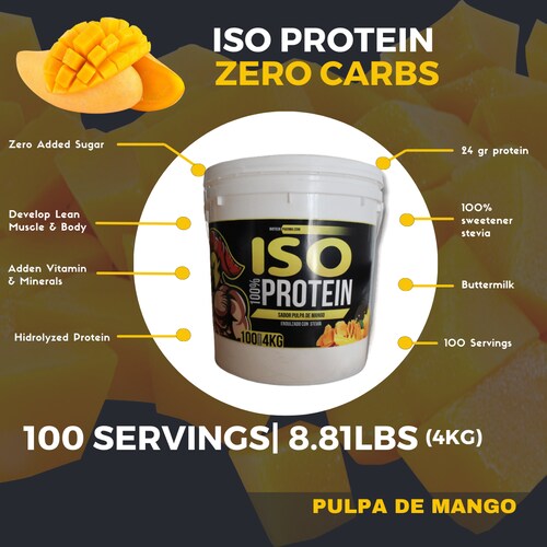BIOTECKPHARMA | ISO protein sabor pulpa de mango 4kg