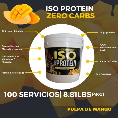 BIOTECKPHARMA | ISO protein sabor pulpa de mango 4kg
