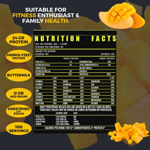 BIOTECKPHARMA | ISO protein sabor pulpa de mango 4kg