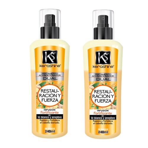 Kerashine tratamiento acondicionador restauracion dual 240 ml c/u - 2 piezas