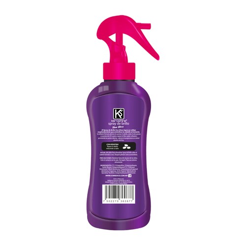 Kerashine sílica de brillo uva y argan gloss 120ml c/u - 2 piezas.