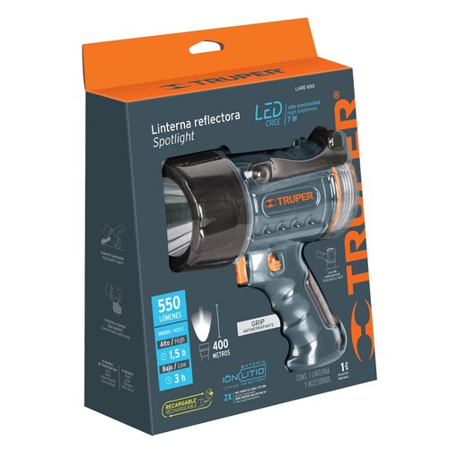 Lámpara recargable de led alta potencia, 550 lm   12984