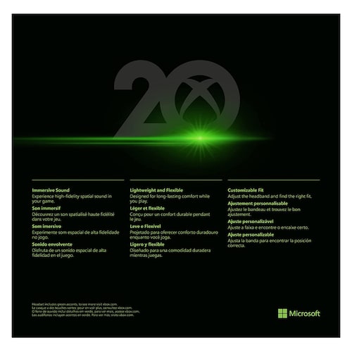 Audífonos Alámbricos Microsoft Xbox 20 Aniversario Especial