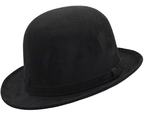 Sombrero Unisex Elegante Tipo Bombín Gamuza Hípster De Vestir Formal Negro
