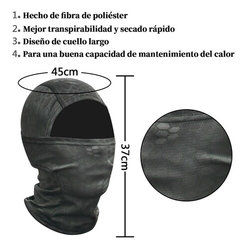 Mascara Para Deportes Camuflaje Gris
