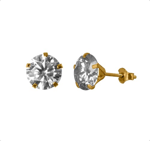 ARETES | BROQUELES ORO SÓLIDO 14K DIAMANTE MOISSANITA 2.0CT.