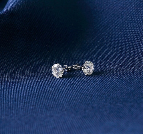  Aretes | Broqueles Oro Sólido 14k Diamante Moissanita 2.0ct.
