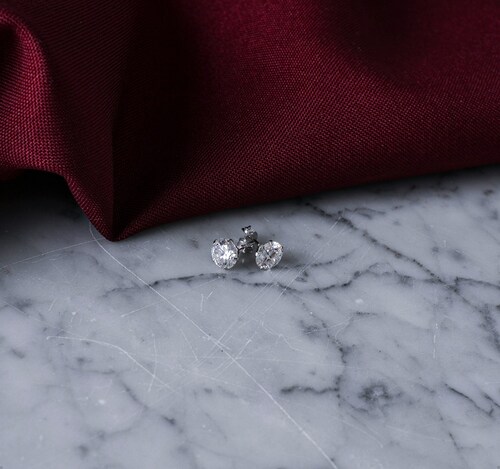  Aretes | Broqueles Oro Sólido 14k Diamante Moissanita 2.0ct.