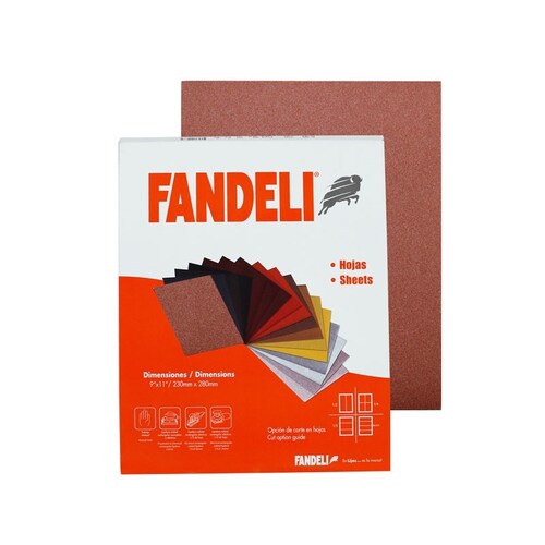 Lija Lona Roja J-86 320 Marca: Fandeli Paq: 50pz 00081