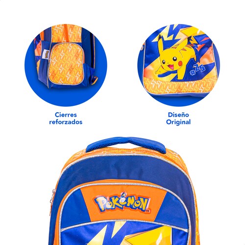 Mochila Escolar Pokemon Pikachu