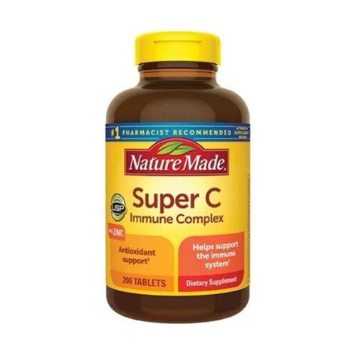 Super C Inmune Complex 1000mg + Vitaminas D3 A E Zinc Multivitiminas 