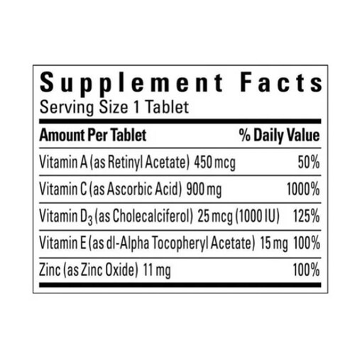 Super C Inmune Complex 1000mg + Vitaminas D3 A E Zinc Multivitiminas 