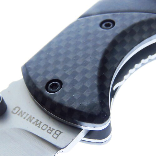 Br0095 Browning Navaja Fibra Carbon Y Paracord F Liso Clip