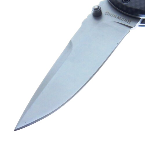 Br0095 Browning Navaja Fibra Carbon Y Paracord F Liso Clip