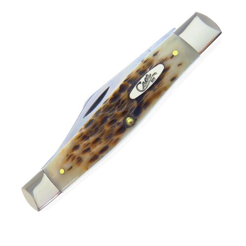 Ca204 Case Navaja Stockman Grande Hueso Amber 3 Hojas.