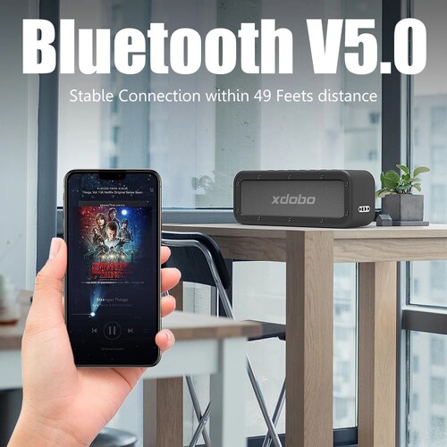XDOBO Wake 1983 Bocina Bluetooth 5.0 de 50 Watts TWS IPX7