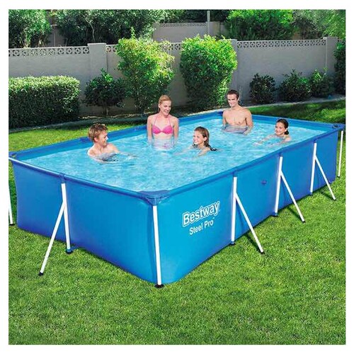 Alberca Rigida Estructural Rectangular Steel Pro 4Mx 2.11Mx 81cm Bestway.